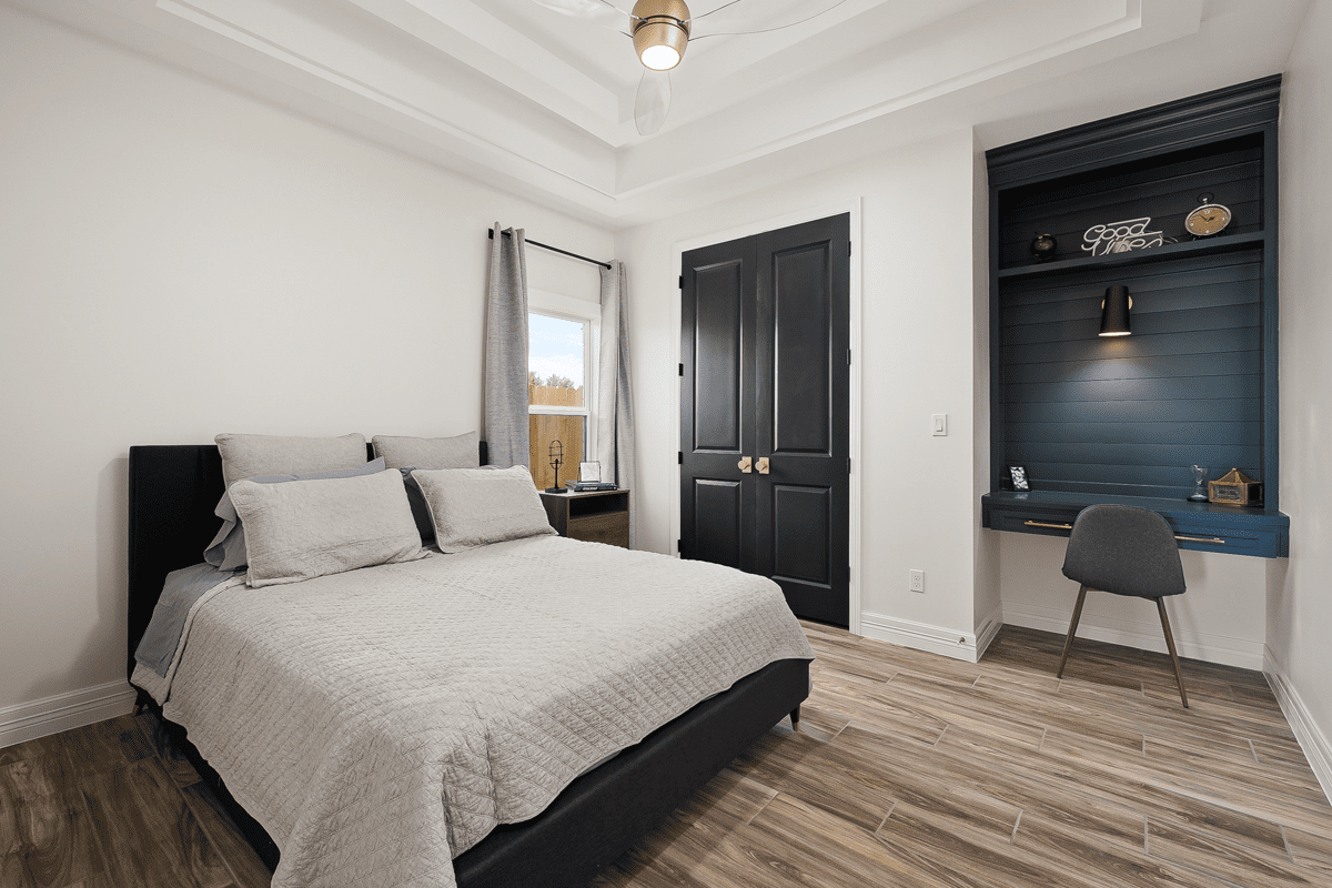 220 Jefferson Villa Homes: Water Edge. Custom Home sale in Texas, South Texas. master bedroom
