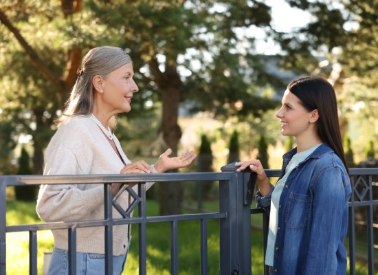 Friendly relationship with neighbours