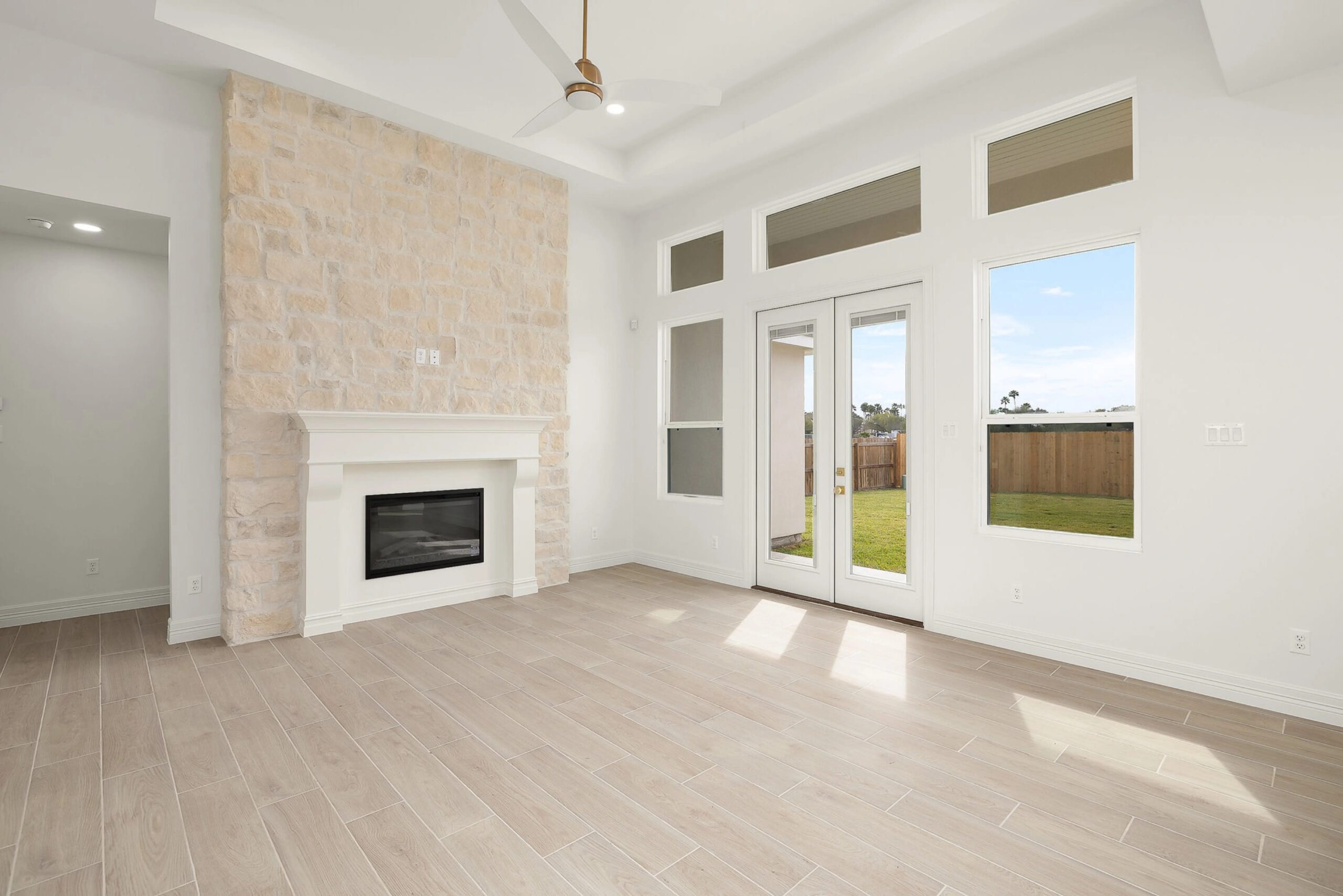 fireplace, living room, lighting, 1821 Ozark Avenue home sale McAllen